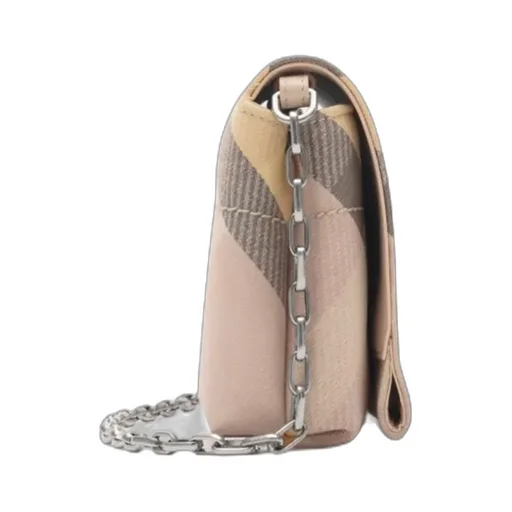 Checked Mini Snip Chain-Linked Clutch Bag