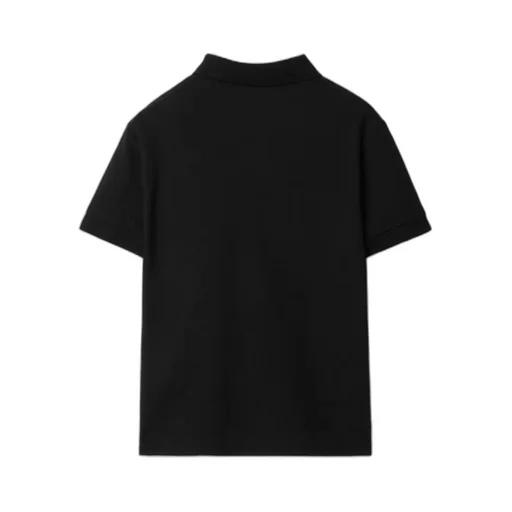 Checked Logo Patch Polo Shirt