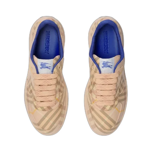 Checked Lace-Up Sneakers