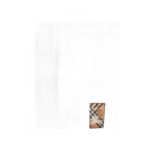 Check Label Zip-Up Drawstring Hoodie