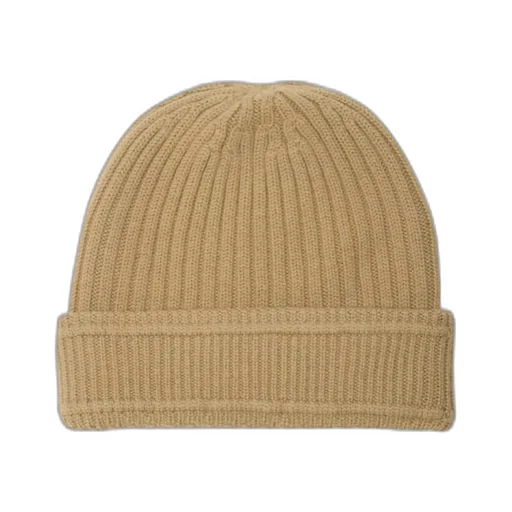 Logo Patch Ribbed-Knit Beanie
