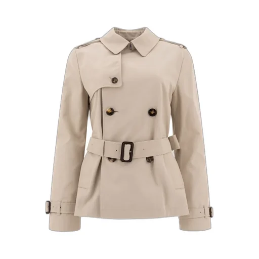 Double Breasted Belted Short Coat