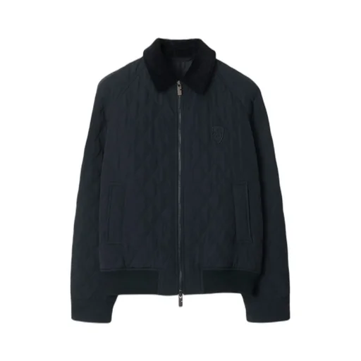 Logo-Embroidered Quilted Padded Jacket