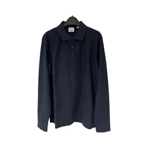 Long-Sleeve Cotton Polo Shirt