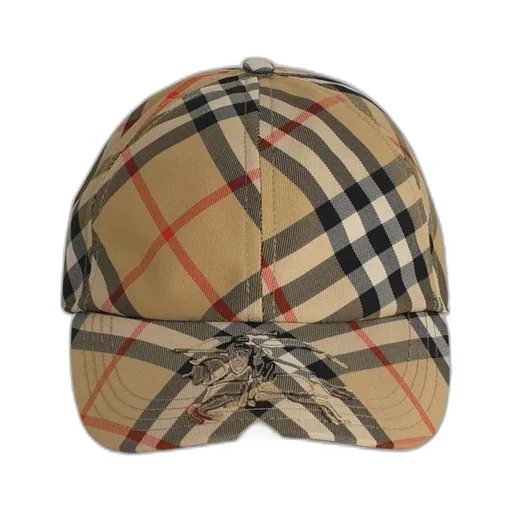 Check Printed Baseball Cap