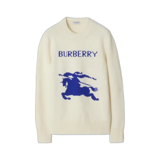 Equestrian Knight Intarsia-Knit Crewneck Jumper