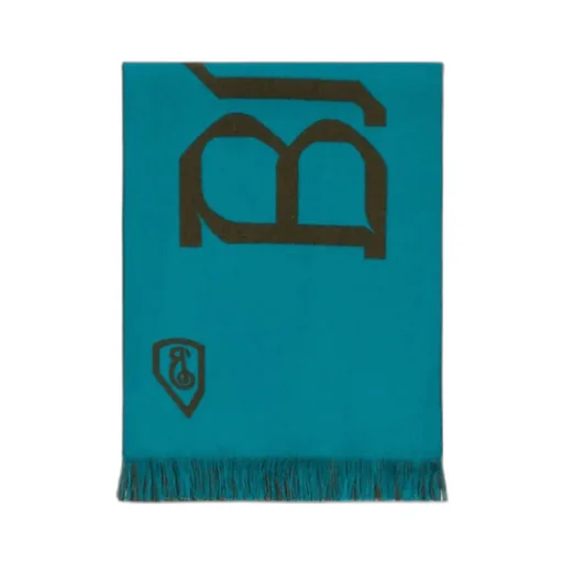 Logo Jacquard Fringed Scarf