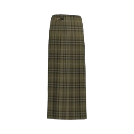 Check Printed Pleated Skirt