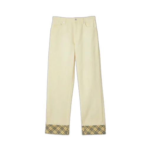 Checkered Logo Patch Straight-Leg Jeans