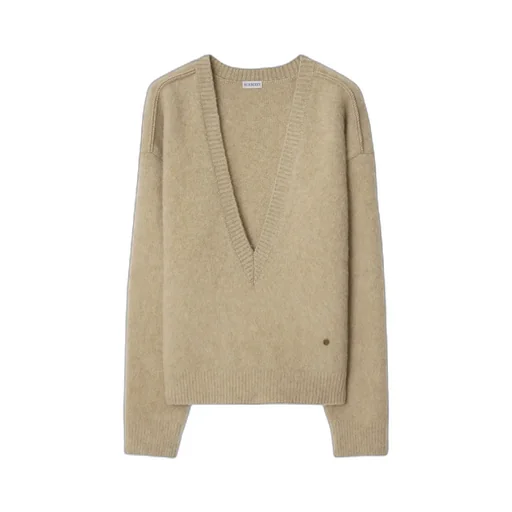 Plunging V-Neck Knitted Jumper