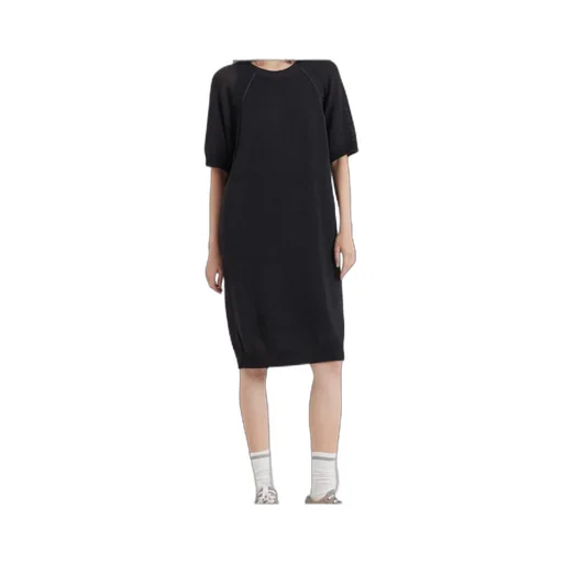 Crewneck Fine-Knitted T-Shirt Dress