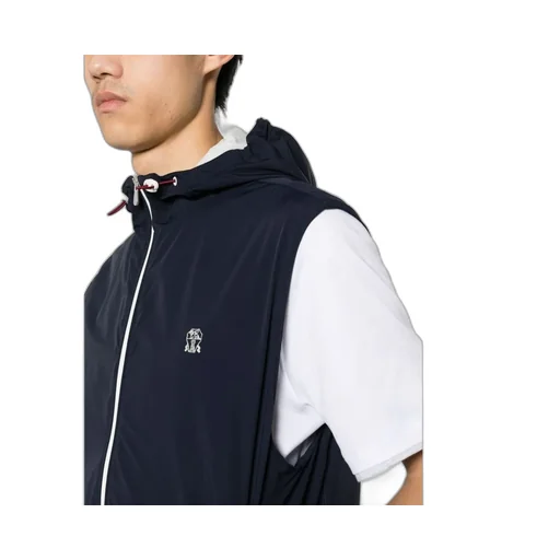 Logo-Embroidered Hooded Gilet