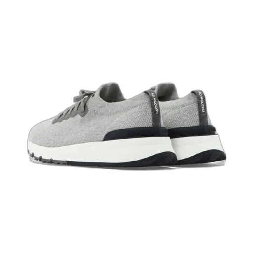 Knitted Lace-Up Sneakers