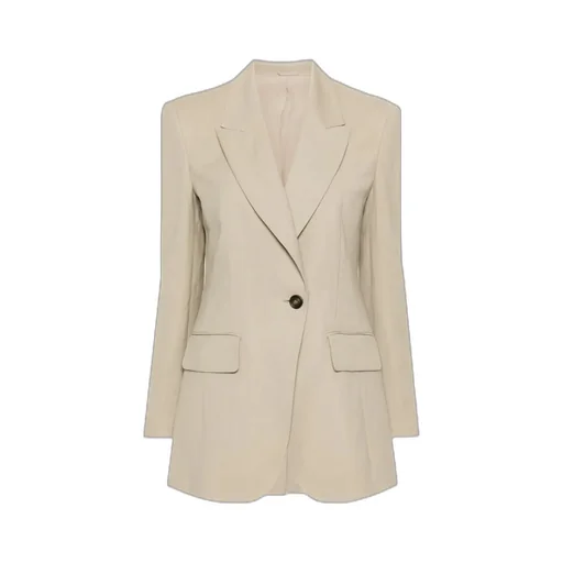 Peak-Lapels Knitted Blazer