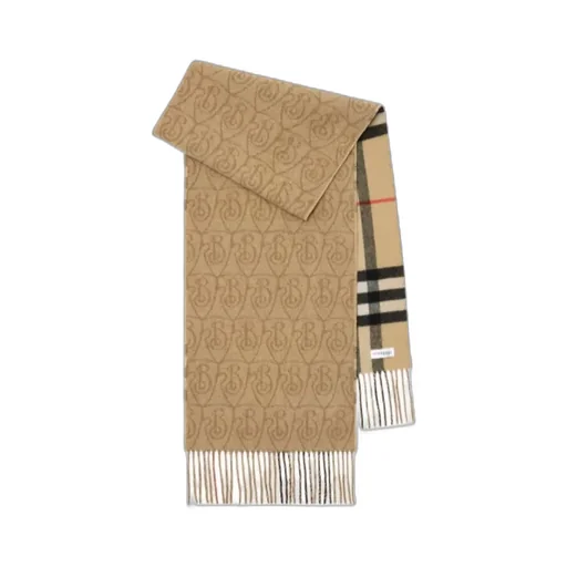 Reversible B Shield Cashmere Scarf