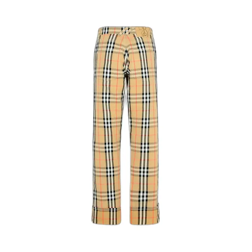 Straight-Leg Checked Trousers