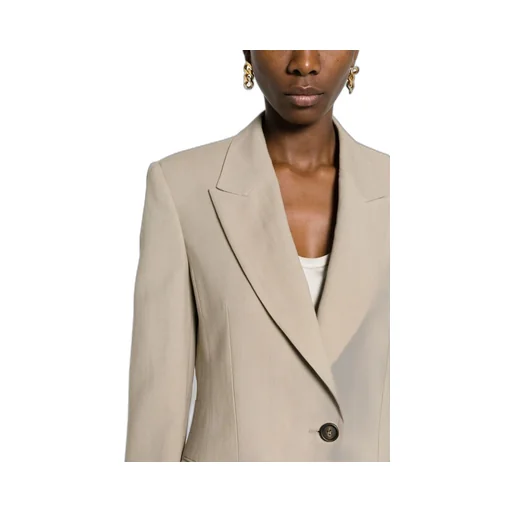 Peak-Lapels Knitted Blazer
