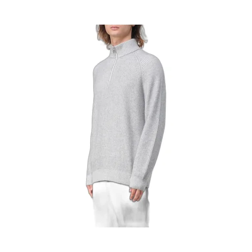 Half-Zipped Knitted Jumper
