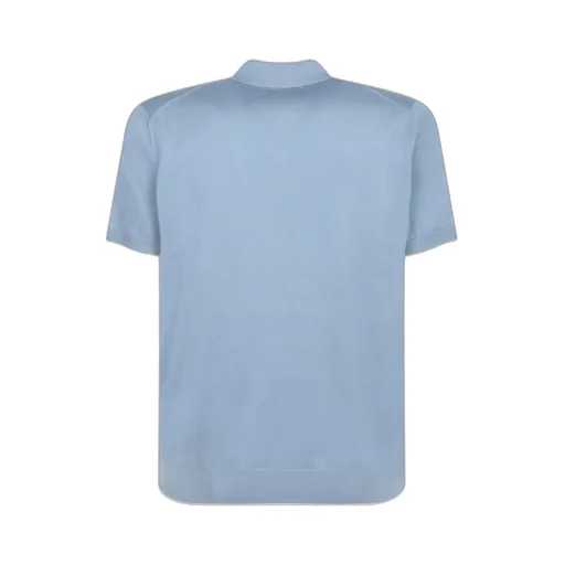 Short-Sleeved Fine-Knitted Polo Shirt