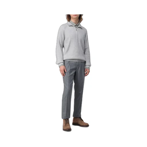 Half-Zipped Knitted Jumper