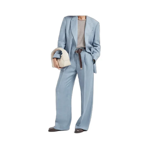 High-Waist Pleated Trousers