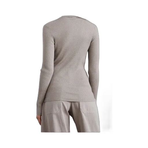 High Neck Ribbed T-Shirt