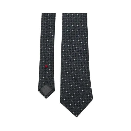 Patterned-Jacquard Pointed Tip Tie
