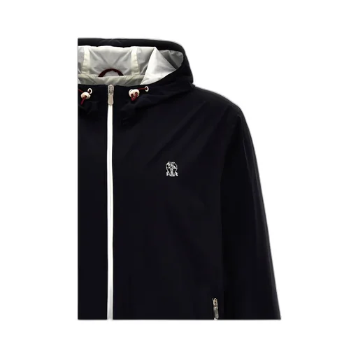 Logo-Embroidered Zipped Hooded Windbreaker
