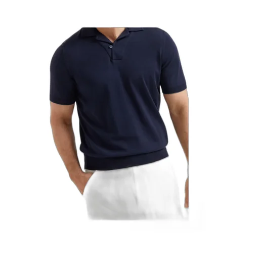Camp Collar Knit Polo Shirt
