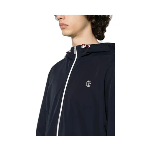 Logo-Embroidered Zipped Hooded Windbreaker