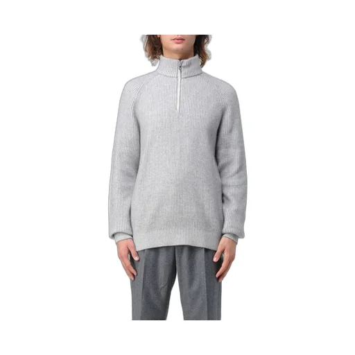 Half-Zipped Knitted Jumper