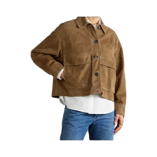 Long-Sleeved Button-Up Jacket