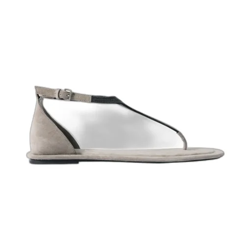 Monili-Detailed Flat Sandals