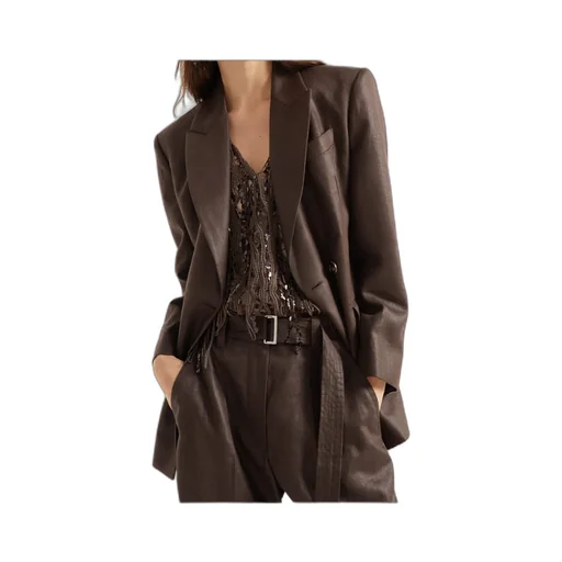 Embellished Polished Twill Blazer