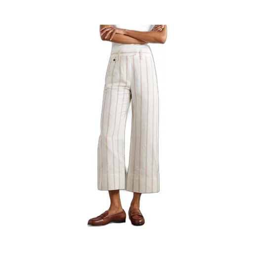 Striped Straight-Leg Trousers