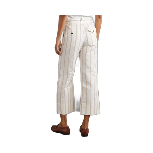 Striped Straight-Leg Trousers
