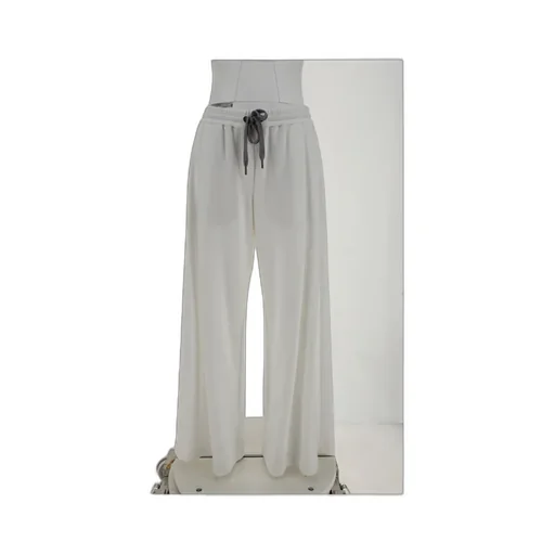 Drawstring Wide-Leg Trousers