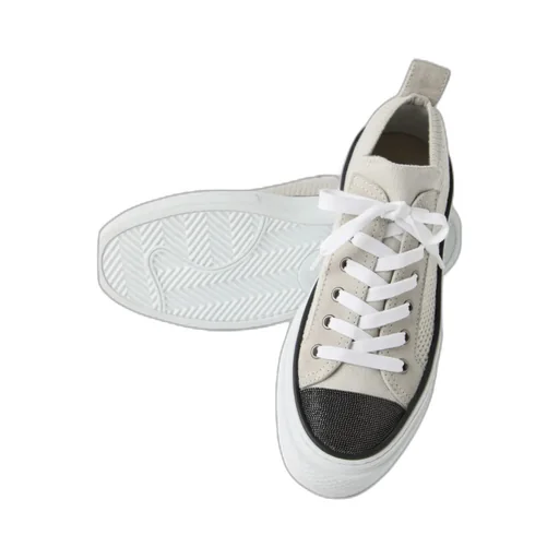 Knitted Lace-Up Sneakers