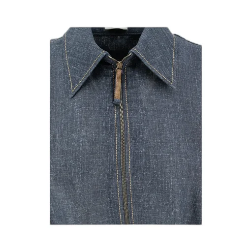 Bow-Detailed Denim Dress