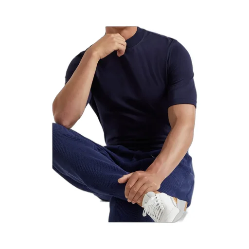 Jersey Mock Neck T-Shirt