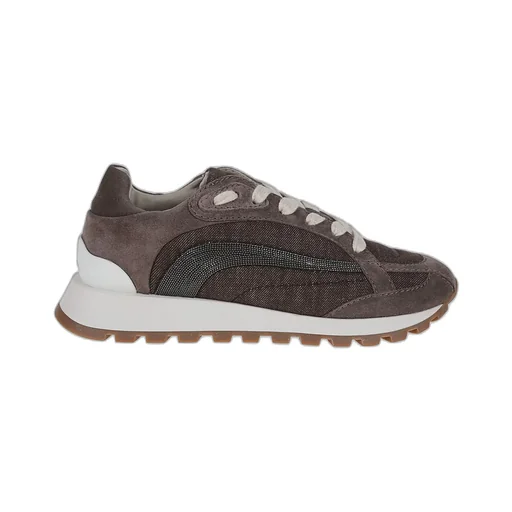 Embellished Lace-Up Sneakers