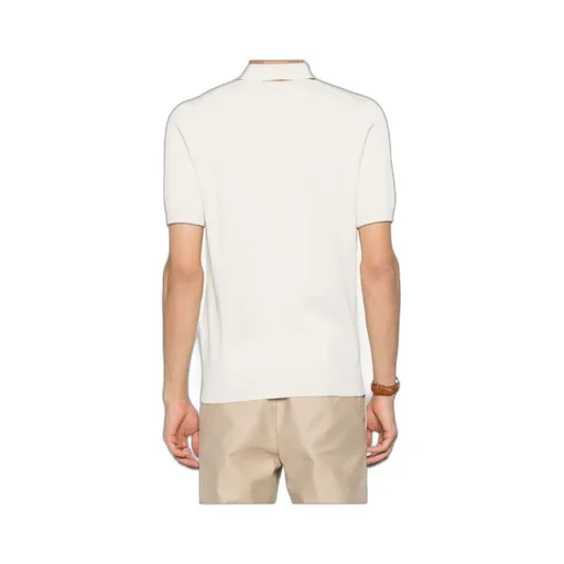 Short-Sleeved Ribbed Polo Shirt