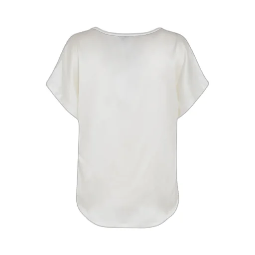 V-Neck Satin T-Shirt