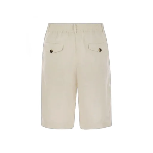 Buttoned Straight-Leg Shorts