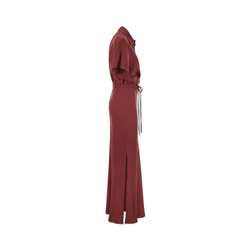 Drawstring Waist Maxi Dress
