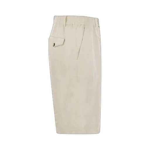 Buttoned Straight-Leg Shorts