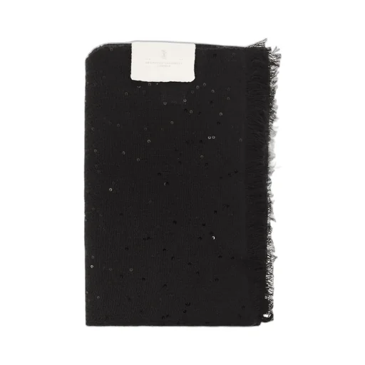 Sequin Embellished Frayed Scarf