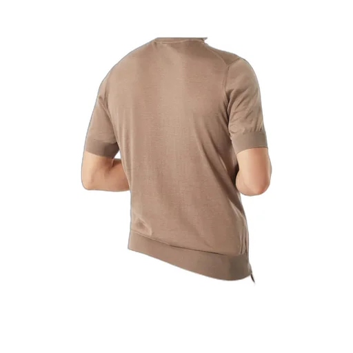 Extra-Light Mock-Neck Knitted T-Shirt