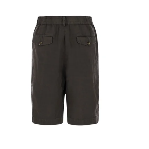 Buttoned Straight-Leg Shorts