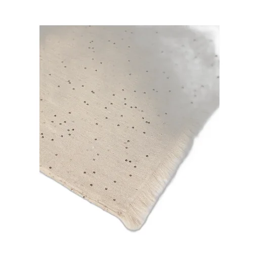 Sequin Embellished Frayed Edge Scarf